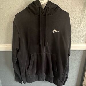 Nike Men's Black Hoodie with Logo